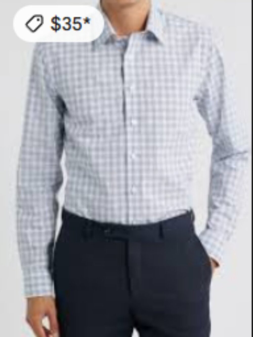 Nordstrom Men's Shop Smart Care Trim Fit Long Sleeve Button Down Check Print - Picture 3 of 9